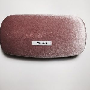 Miu Miu Pink Velvet Eyewear Case